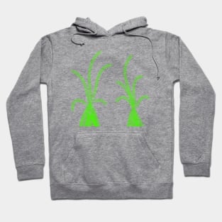 Green watercolor coconut tress art Hoodie